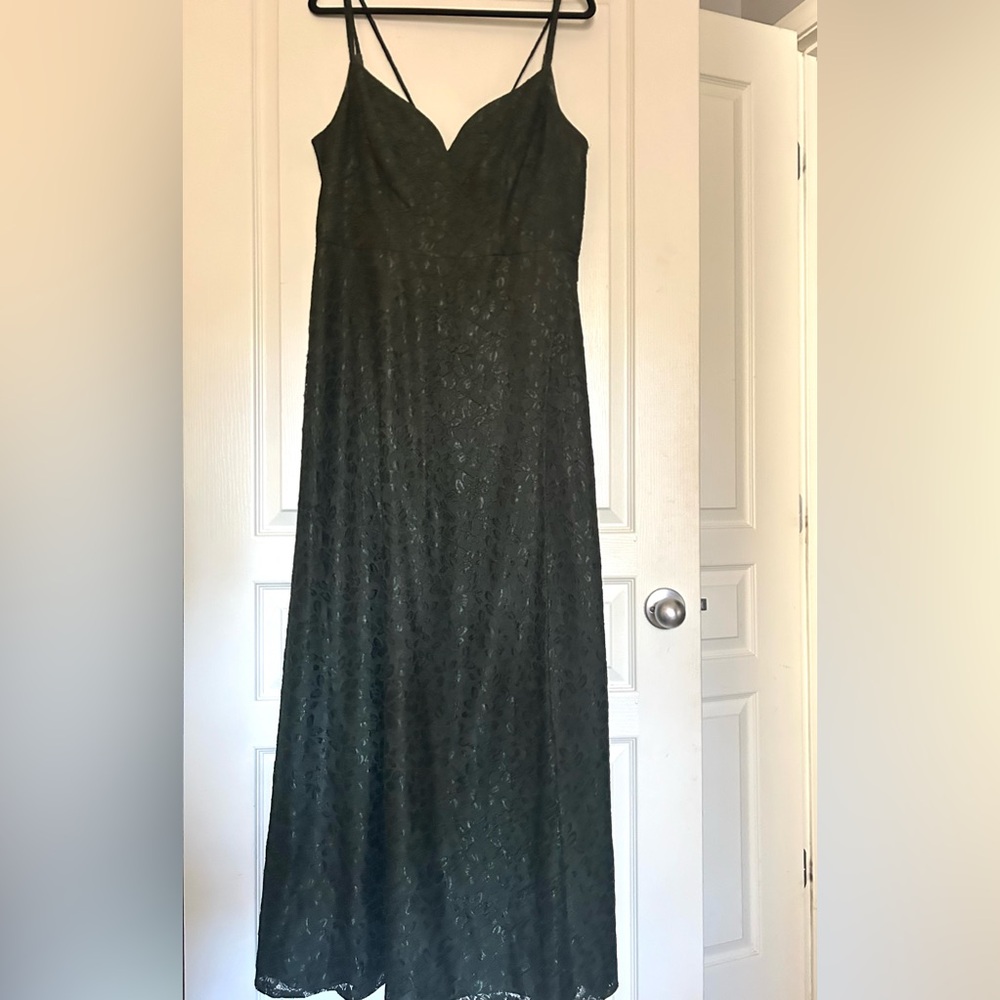 David’s Bridal bridesmaid dress green lace size 14 formal